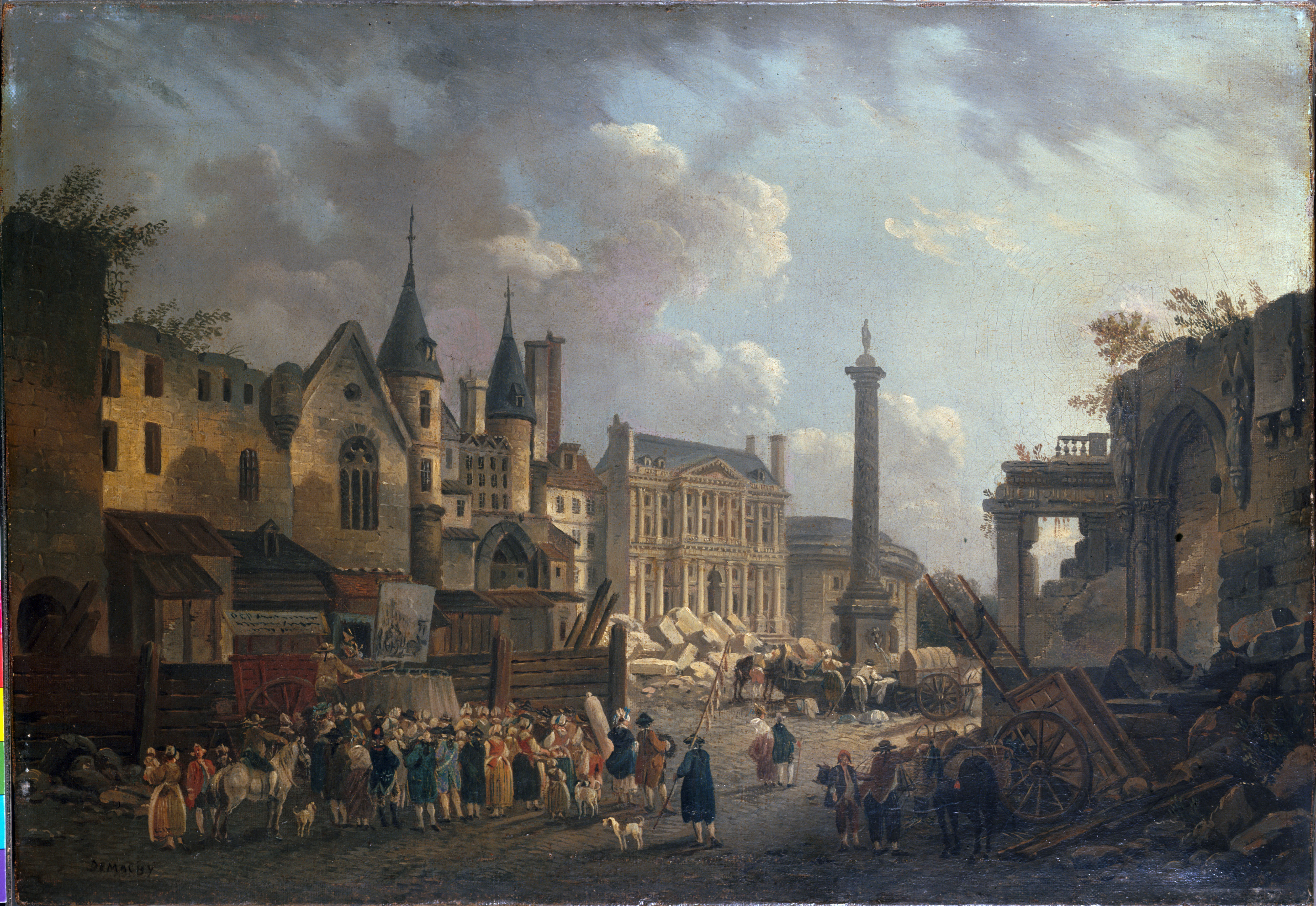 Pierre-Antoine Demachy, Spectacle forain dans un carrefour imaginaire de Paris