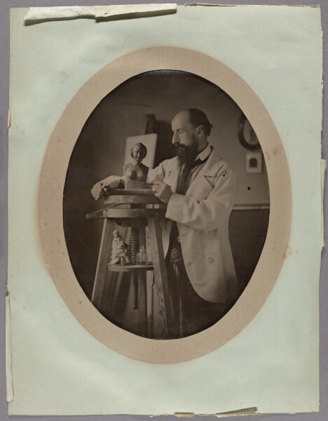 Unknown, [Portrait of an Unidentified Sculptor in His Studio]