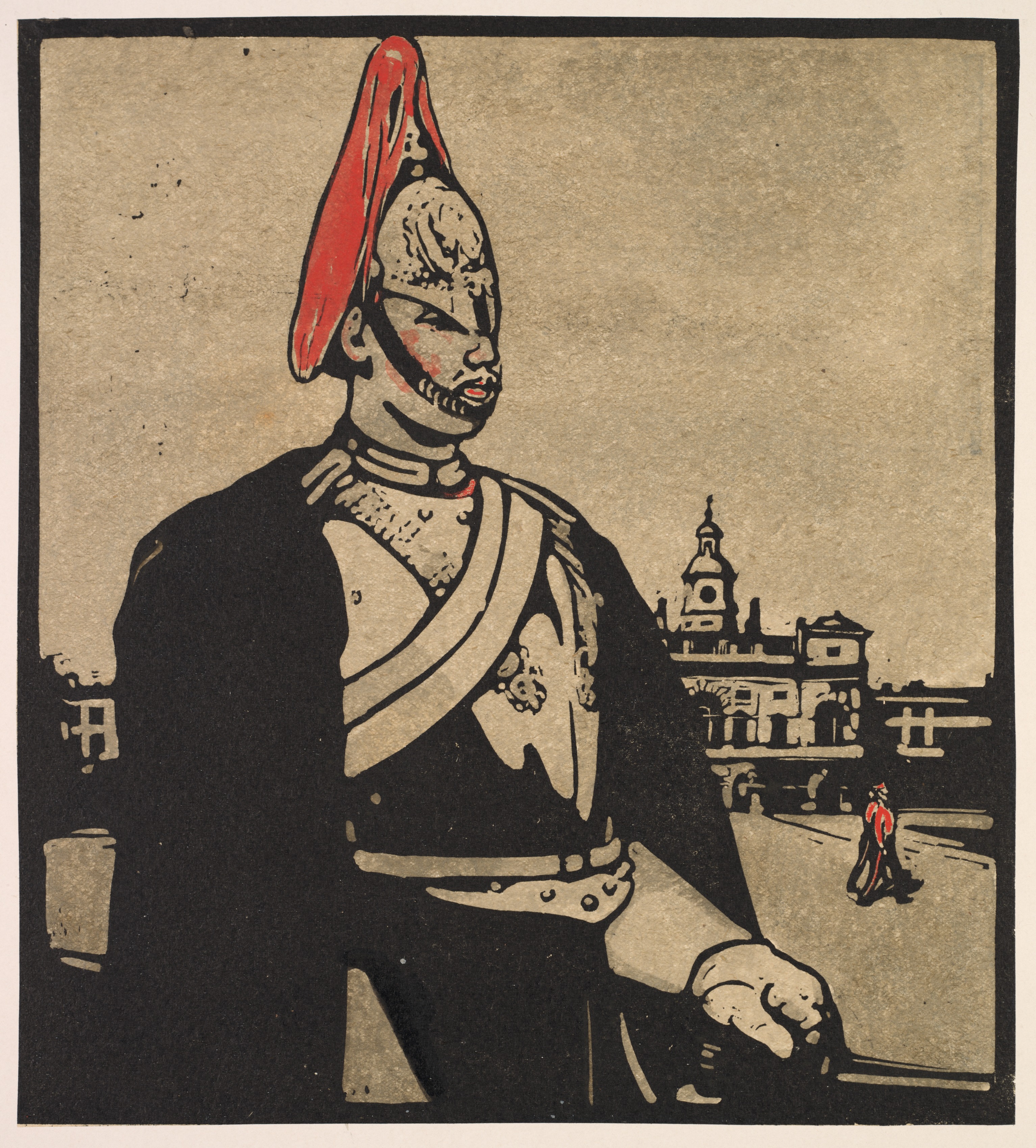William Nicholson, London Types: Guardsman