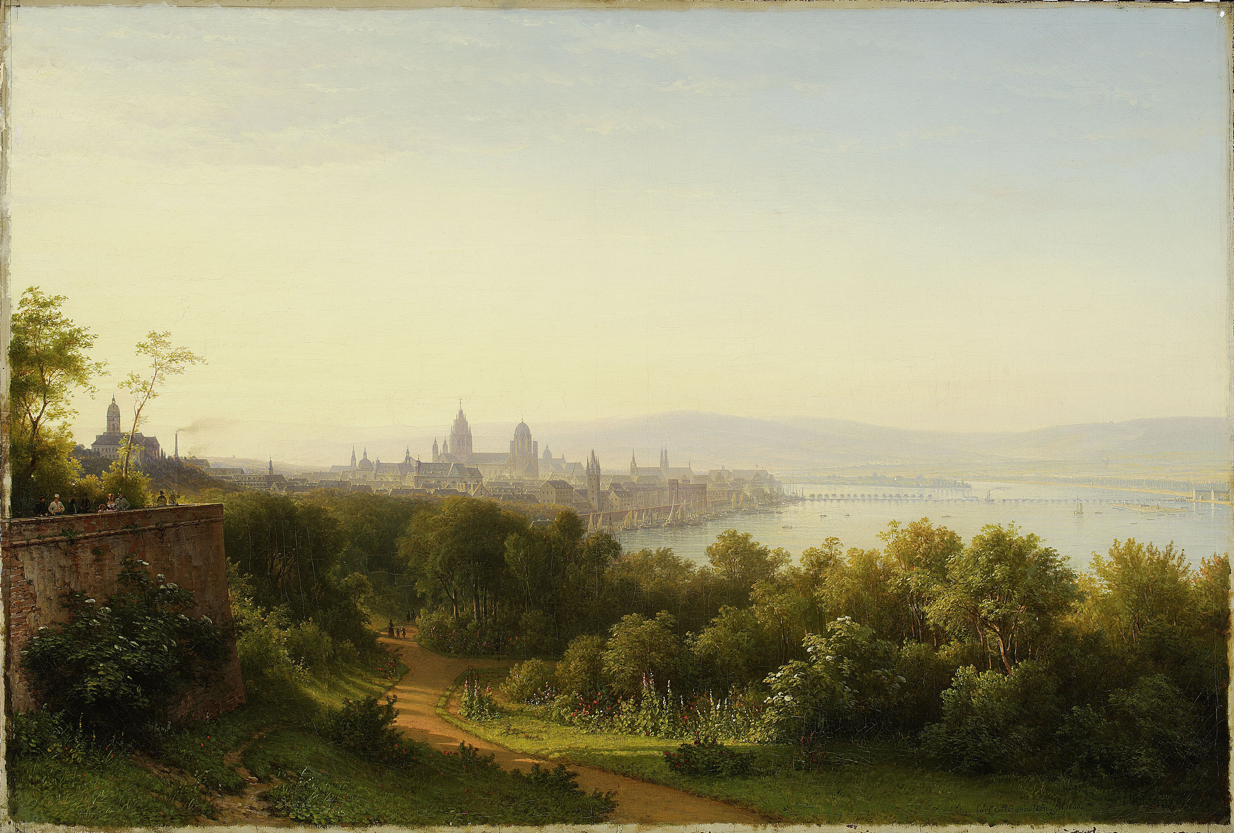 Carl Morgenstern, View of Mainz on the Rhine