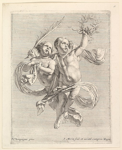 Jean Morin, Groupe de deux angelots (regardant vers la droite)