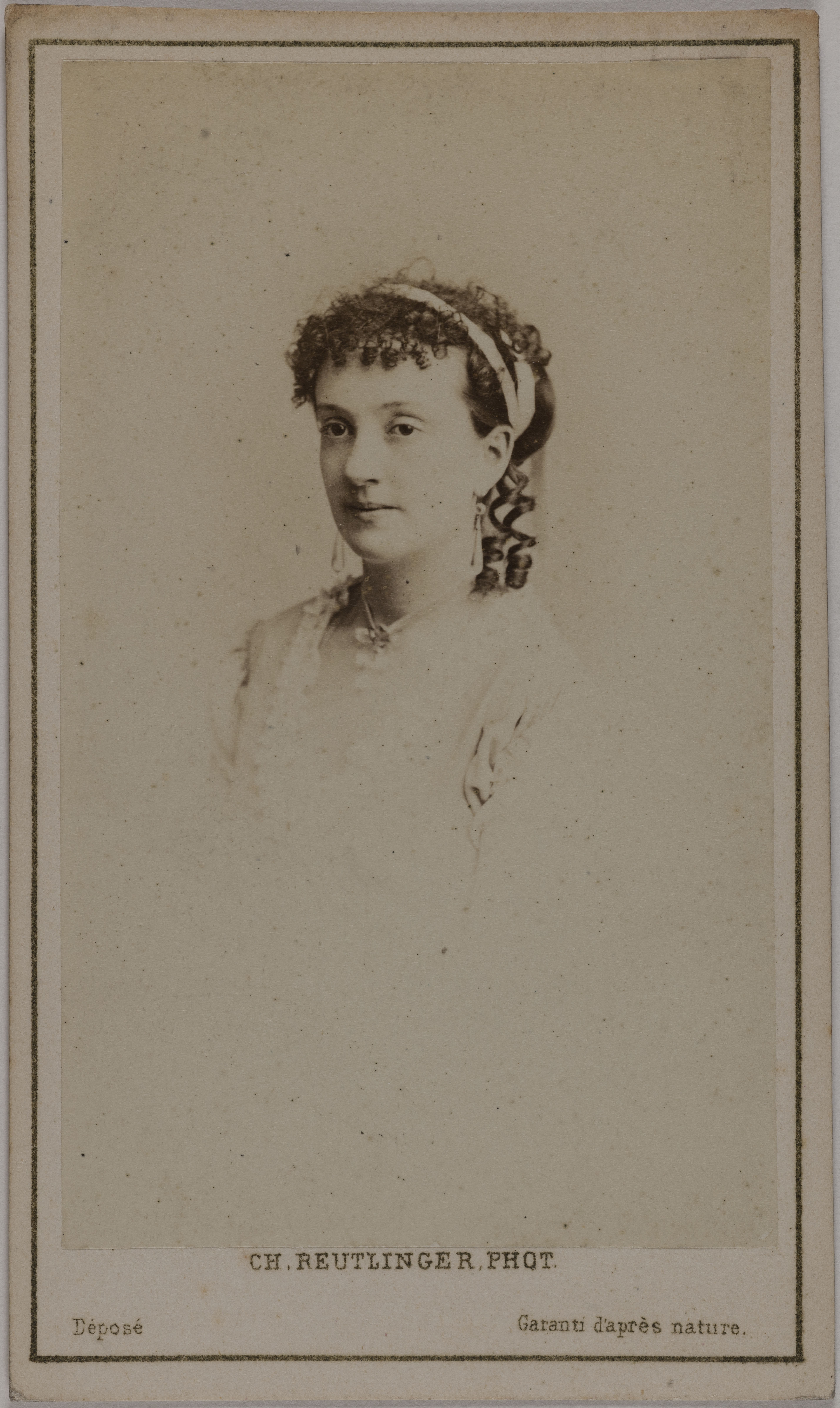 Charles Reutlinger, Portrait d'Antonine (Marie Pélissé, dite), (1836-1900), (actrice)