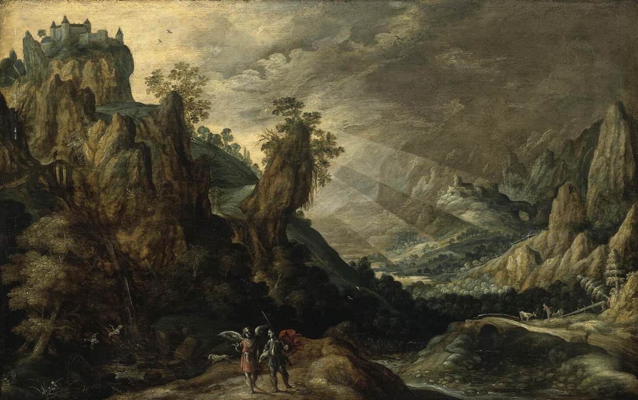 Kerstiaen de Keuninck, Landscape with Tobias and the Angel