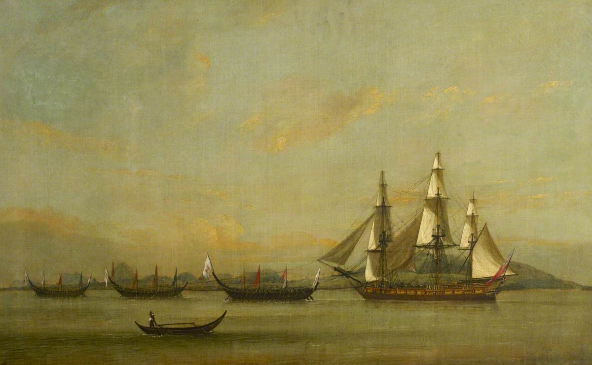 Thomas Luny, Towing the East Indiaman 'Hindustan'
