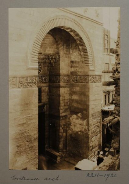 K.A.C. Creswell, Entrance arch of the funerary khanqah of Mamluk Sultan al-Muzaffar Baybars al-Jashankir, Cairo