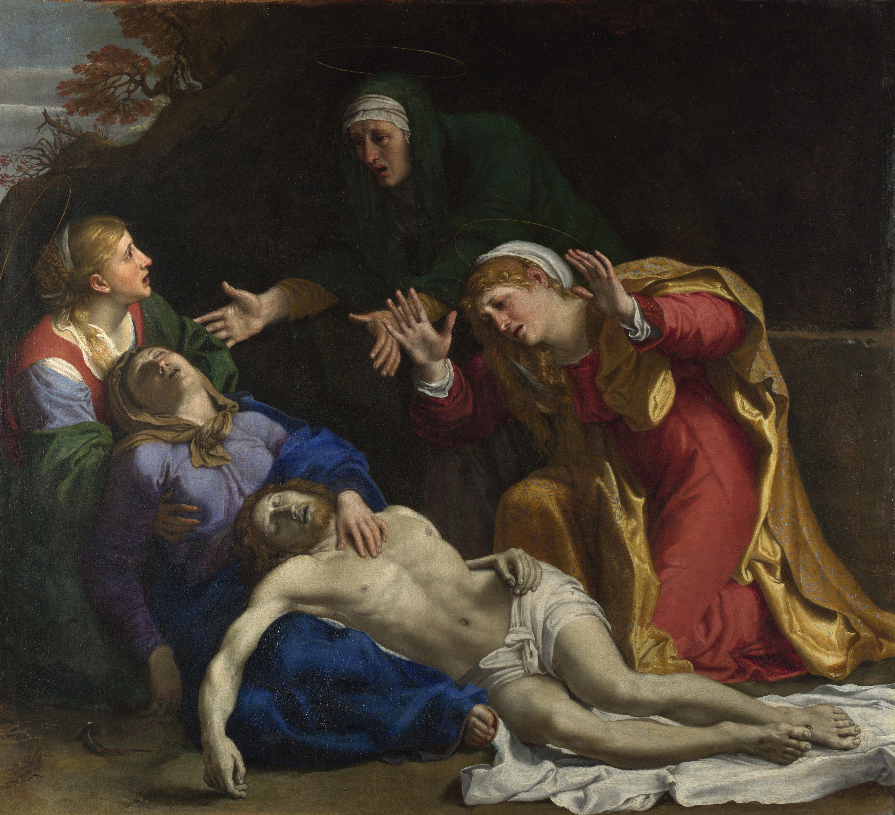 Annibale Carracci, The Dead Christ Mourned ('The Three Maries')
