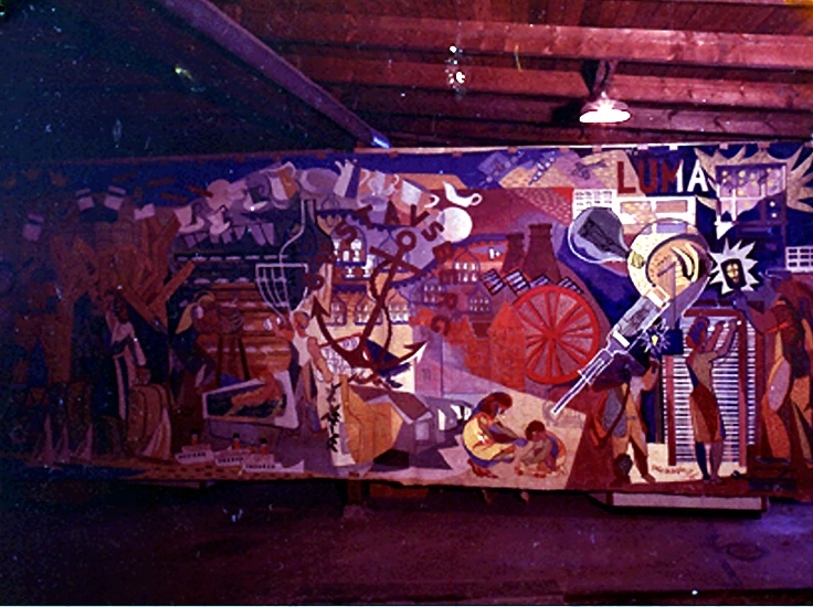 Knut Borg, Konsum, interior, mural.
