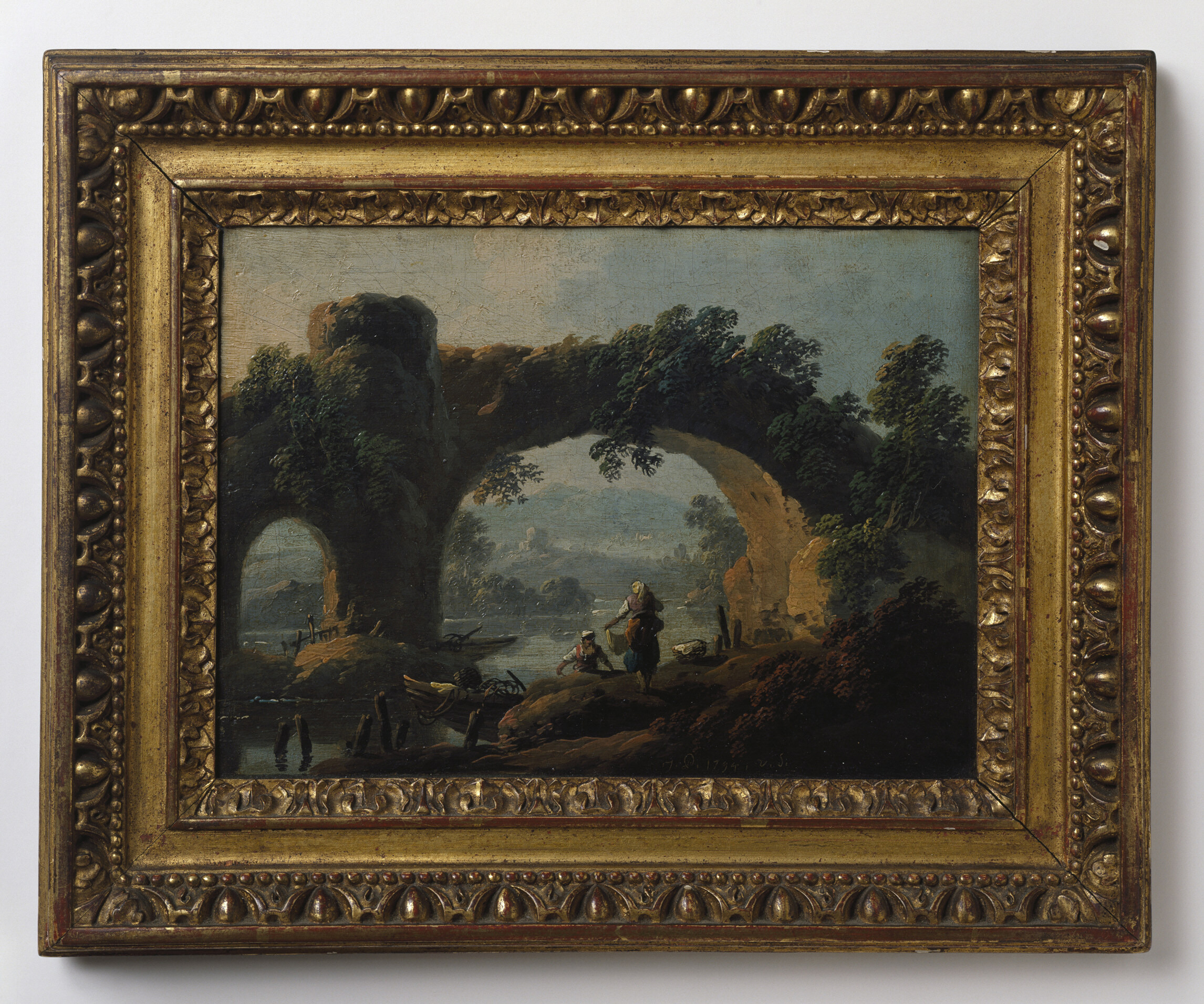Jean-Baptiste Pillement, Landscape with Rustic Figures