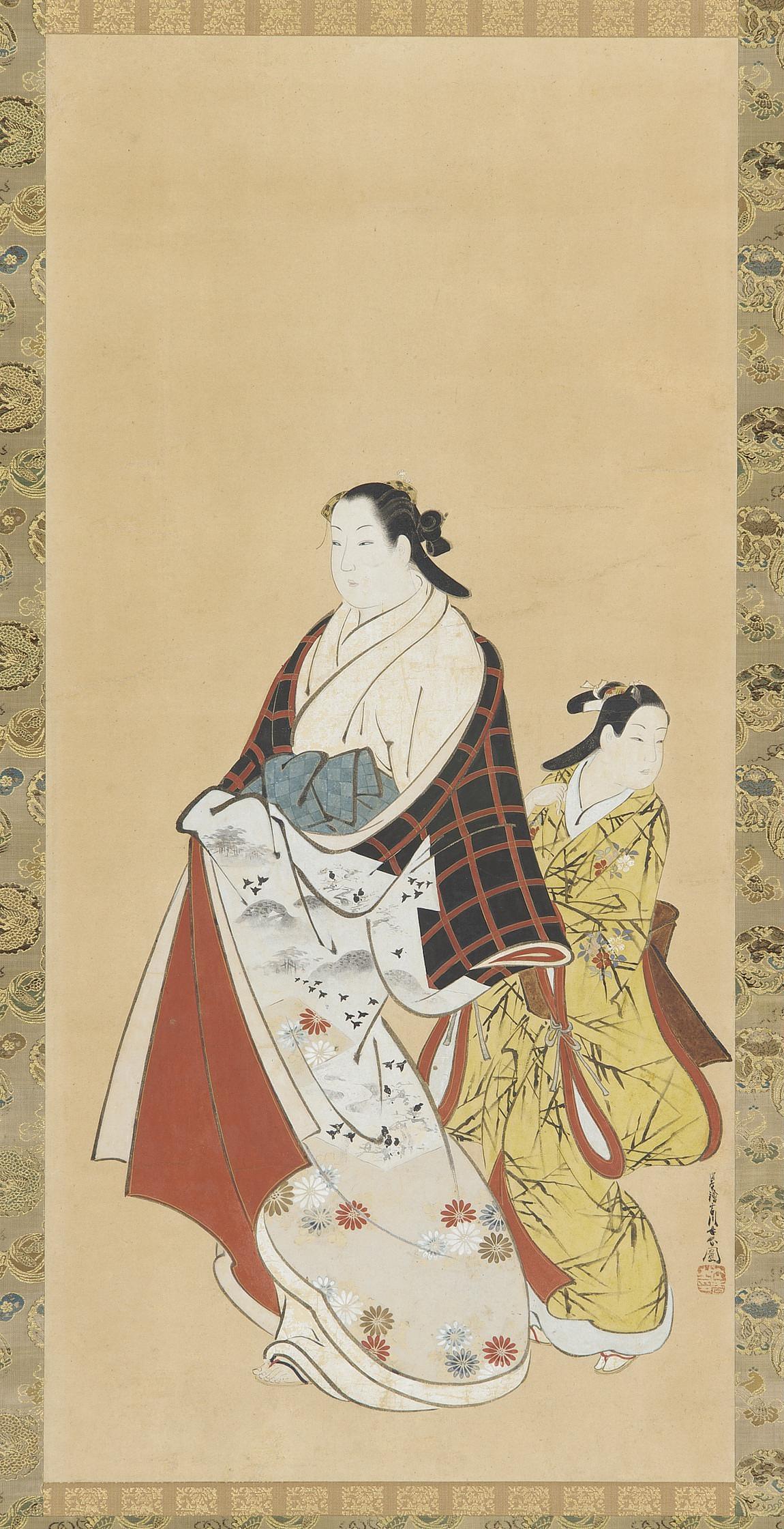 Miyagawa Choshun, Yujo and her understudy (kamuro)