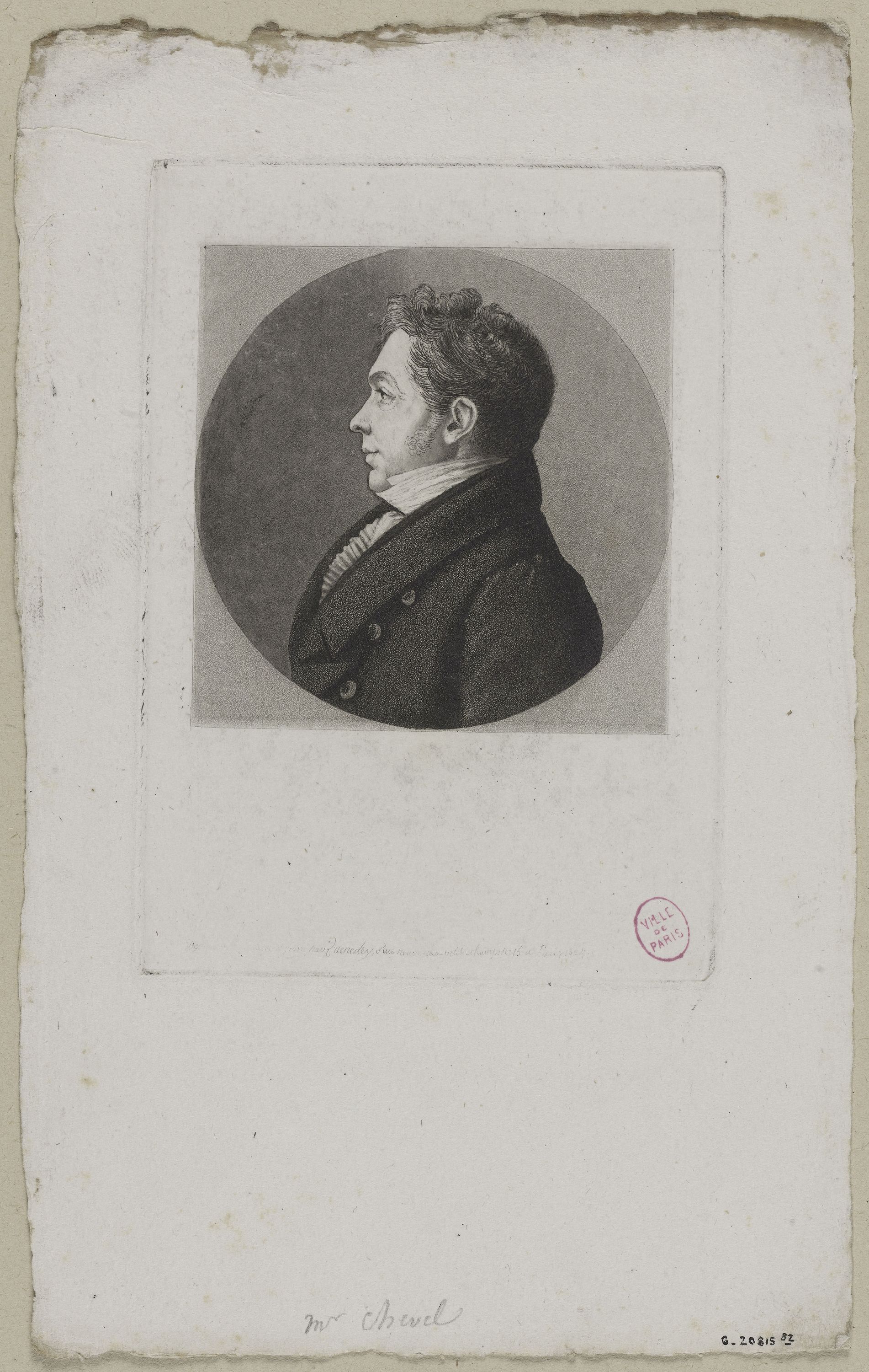Edmé Quenedey, Portrait de Monsieur Chevel
