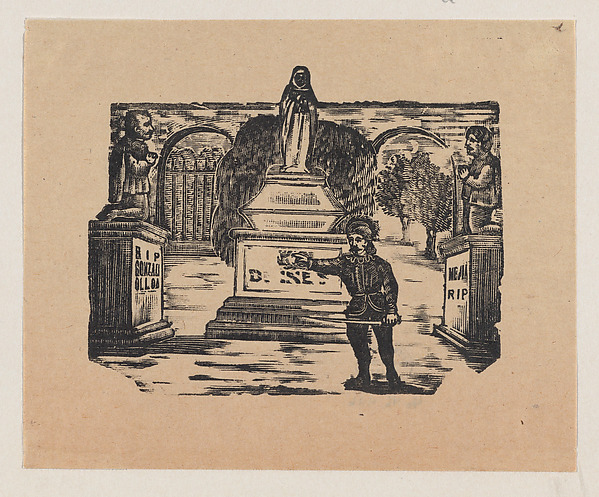José Guadalupe Posada, A man standing in front of three monuments