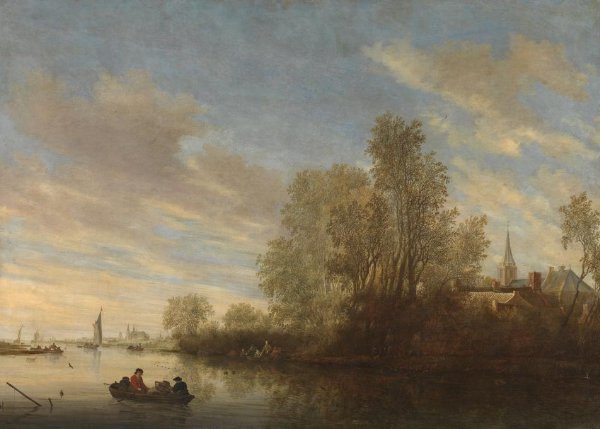 Salomon van Ruysdael, River View near Deventer