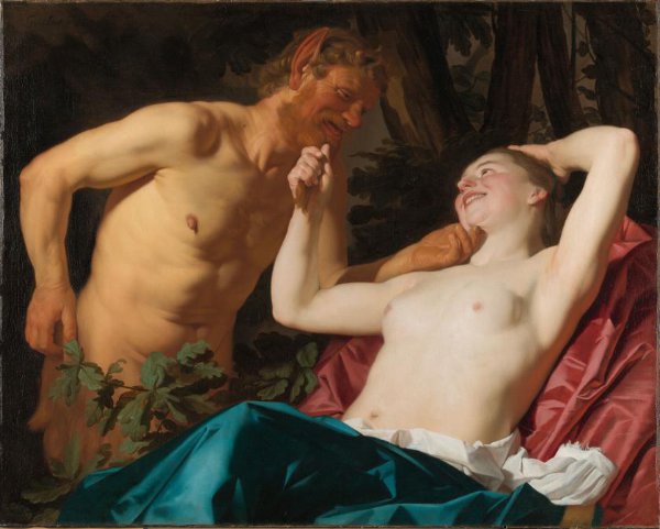 Gerard van Honthorst, Sater en nimf