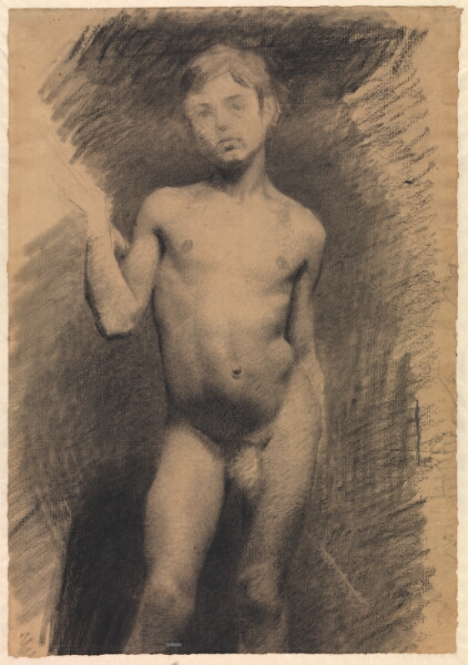 Vilhelm Hammershøi, Stående nøgen dreng. Modelstudie