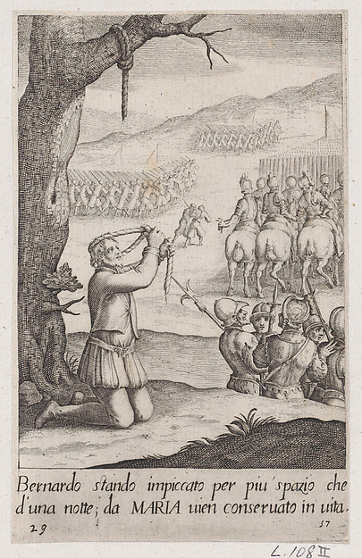Jacques Callot, Bernardo, from Scelta d'Alcuni Miracoli e Grazie della Santissima Nunziata di Firenze (Selection of Some Miracles and Graces that Occurred in the Church of the Annunziata in Florence)