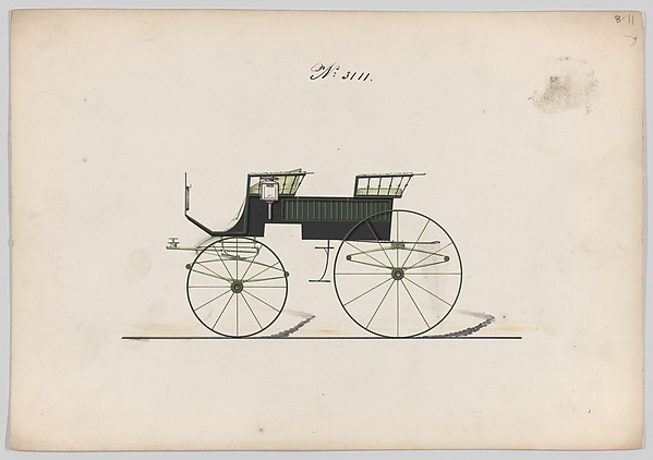 Brewster & Co., Design for 4 seat Phaeton, no top, no. 3111