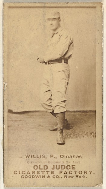 Goodwin & Company, Willis, Pitcher, Omaha Omahogs/ Lambs, from the Old Judge series (N172) for Old Judge Cigarettes