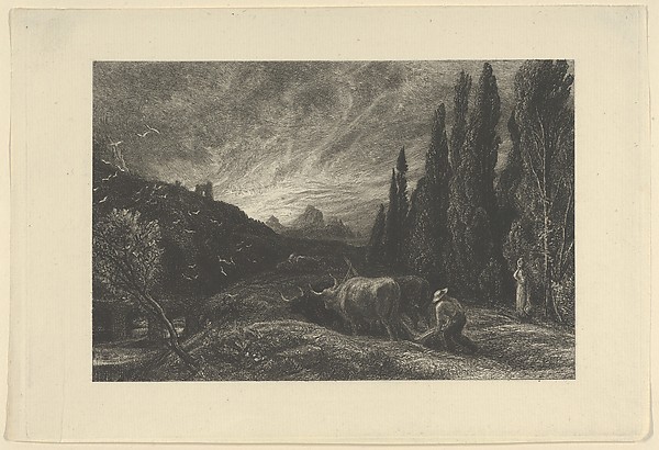 Samuel Palmer, The Early Ploughman, or Morning Spread Upon the Mountains