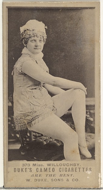 W. Duke, Sons & Co., Card Number 373, Miss Willoughby, from the Actors and Actresses series (N145-5) issued by Duke Sons & Co. to promote Cameo Cigarettes