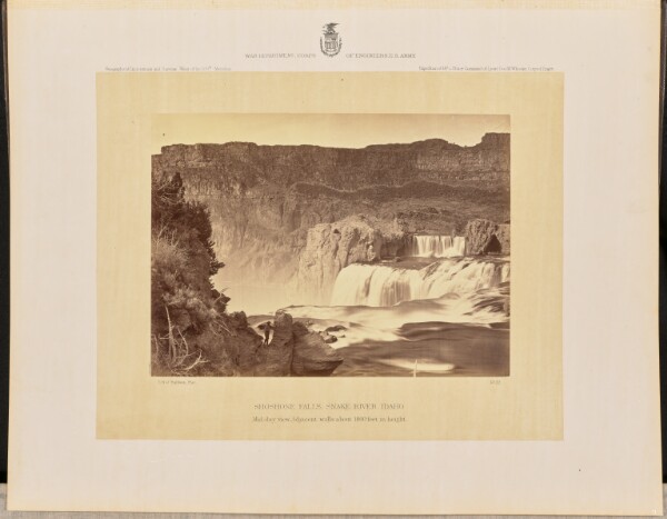 Timothy H. O'Sullivan, Shoshone Falls, Snake River, Idaho. Mid-day View, Adjacent Walls About 1000 Feet in Height