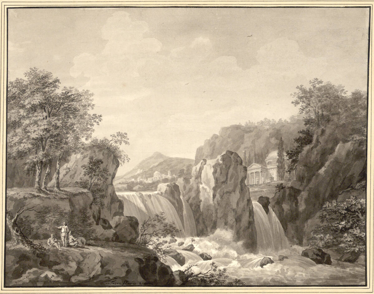 FrançoisLefèbvre, Arkadische Landschaft mit Wasserfall