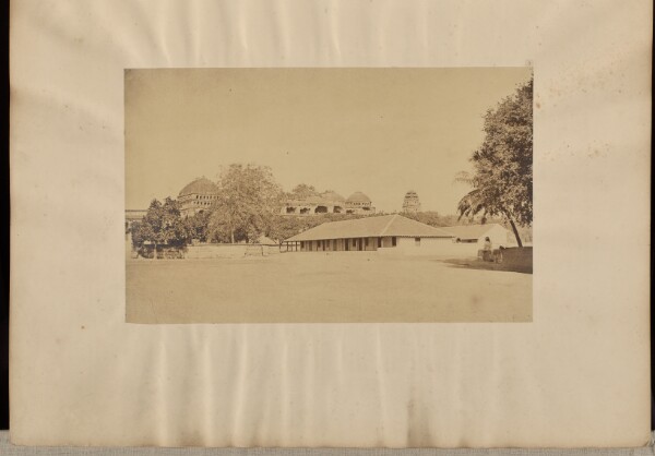 Capt. Linnaeus Tripe, Madura. [Trimul Naik's] Palace, with Mr. Fischer's School House in the Foreground.