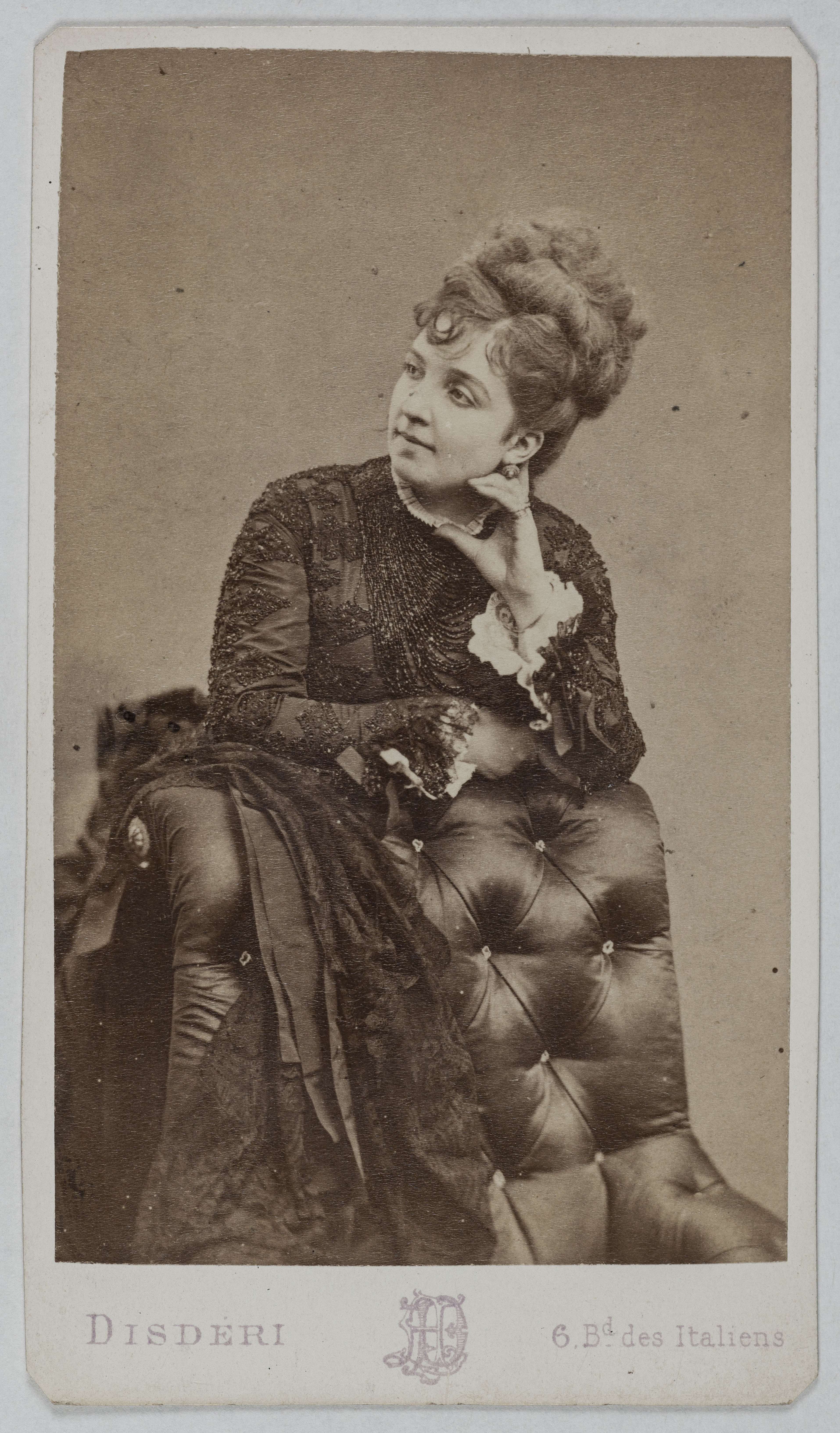 André-Adolphe-Eugène Disdéri, Portrait de Ferrucci Berthe, (chanteuse)