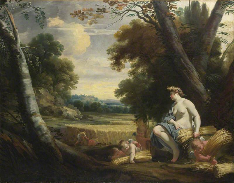 Simon Vouet, Ceres and Harvesting Cupids