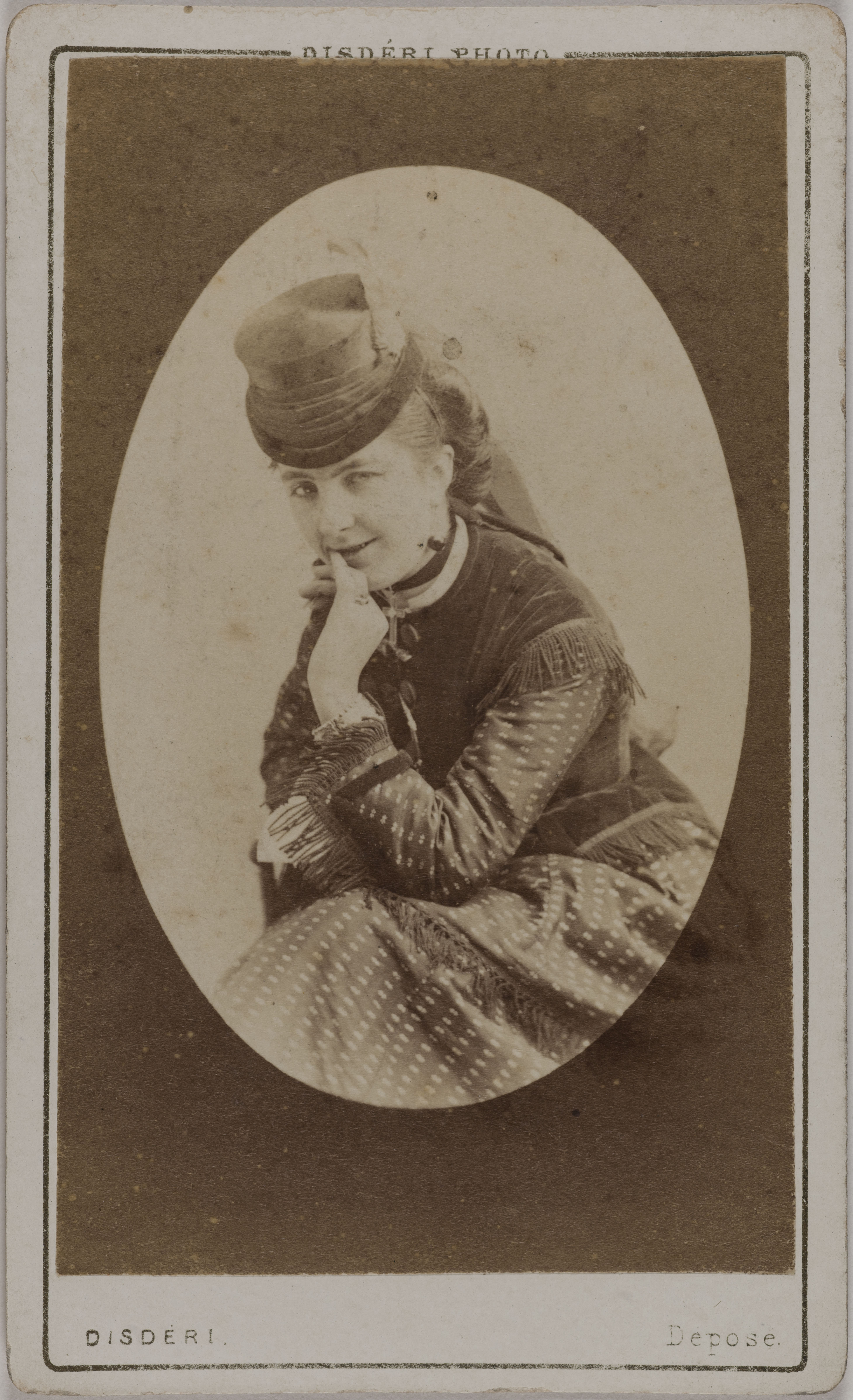 André-Adolphe-Eugène Disdéri, Portrait d'Argene L. (ou Argeine), (actrice au Théâtre des Variétés)