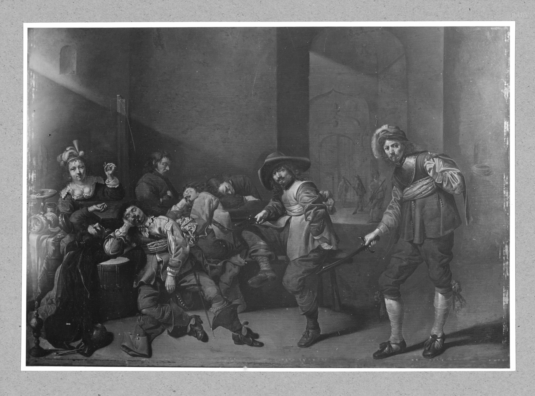 Jacob Duck, soldiers in a guardroom with a woman