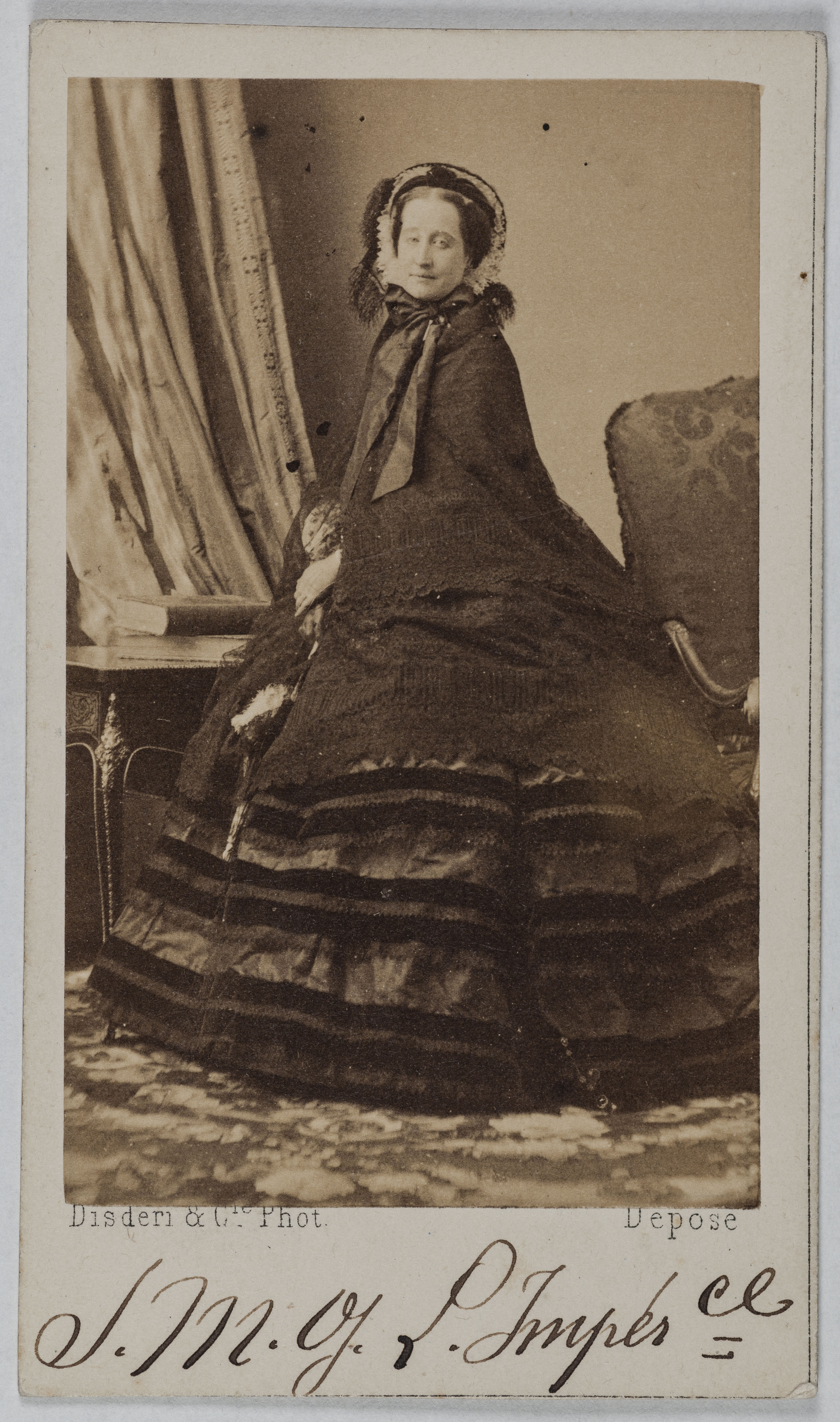 Disderi & Cie, Portrait de l'impératrice Eugénie, (Eugénie de Montijo), (1826-1920)