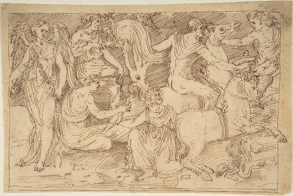 Anonymous, Italian, 16th century, Drawing of Bas-Relief