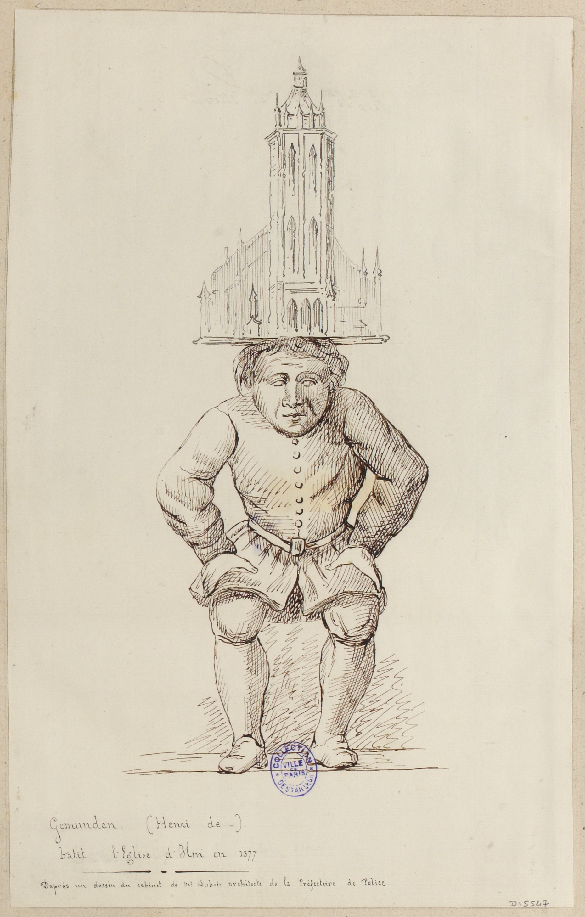 Anonyme, Portrait de l'architecte Henri de Gemunden, qui bâtit l'église d'Ilm en 1377