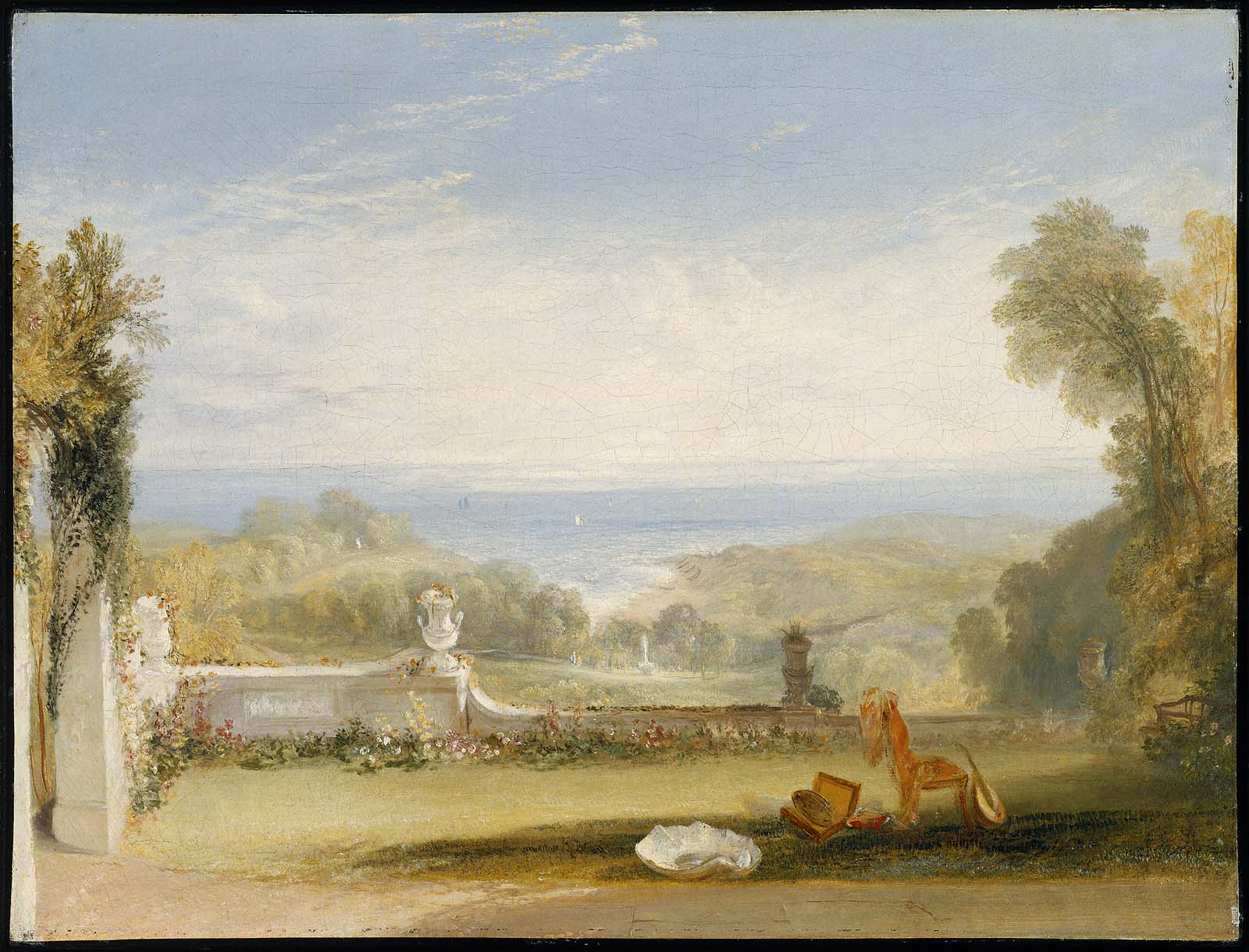 J. M. W. Turner, View from the Terrace of a Villa at Niton, Isle of Wight, from Sketches by a Lady
