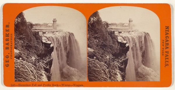 George Barker, Horseshoe Fall and Profile Rock - Winter - Niagara.
