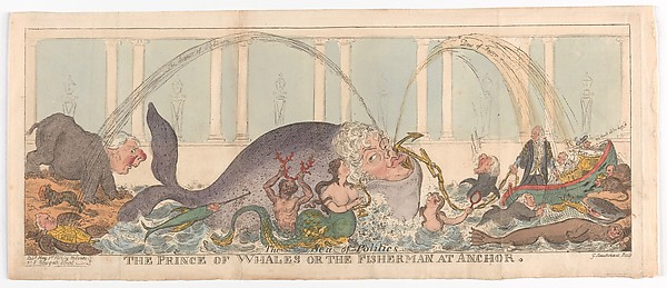 George Cruikshank, The Prince of Whales or the Fisherman at Anchor