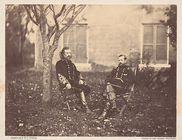 Timothy H. O'Sullivan, Major General Pleasanton and General Custer