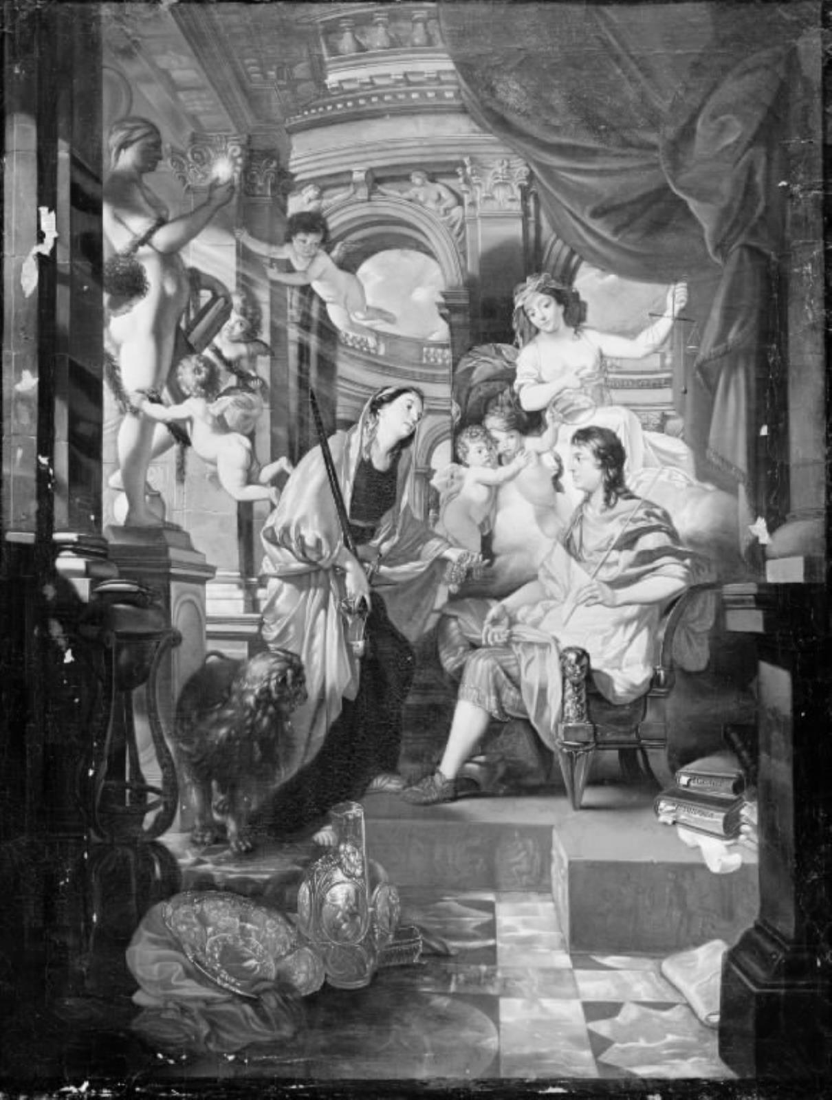 Carl Christian Gottlieb, En ung fyrste på sin trone omgivet af allegoriske figurer