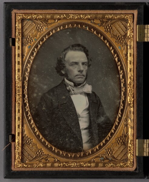 Unknown, [Portrait of a Seated Man Wearing Small Checkered Bow Tie]