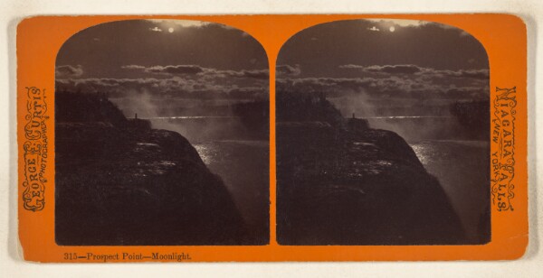 George E. Curtis, Prospect Point - Moonlight. [Niagara Falls, New York]