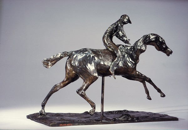 Edgar Degas, Horse with Jockey; Horse Galloping on the Right Foot, the Back Left Foot Only Touching the Ground