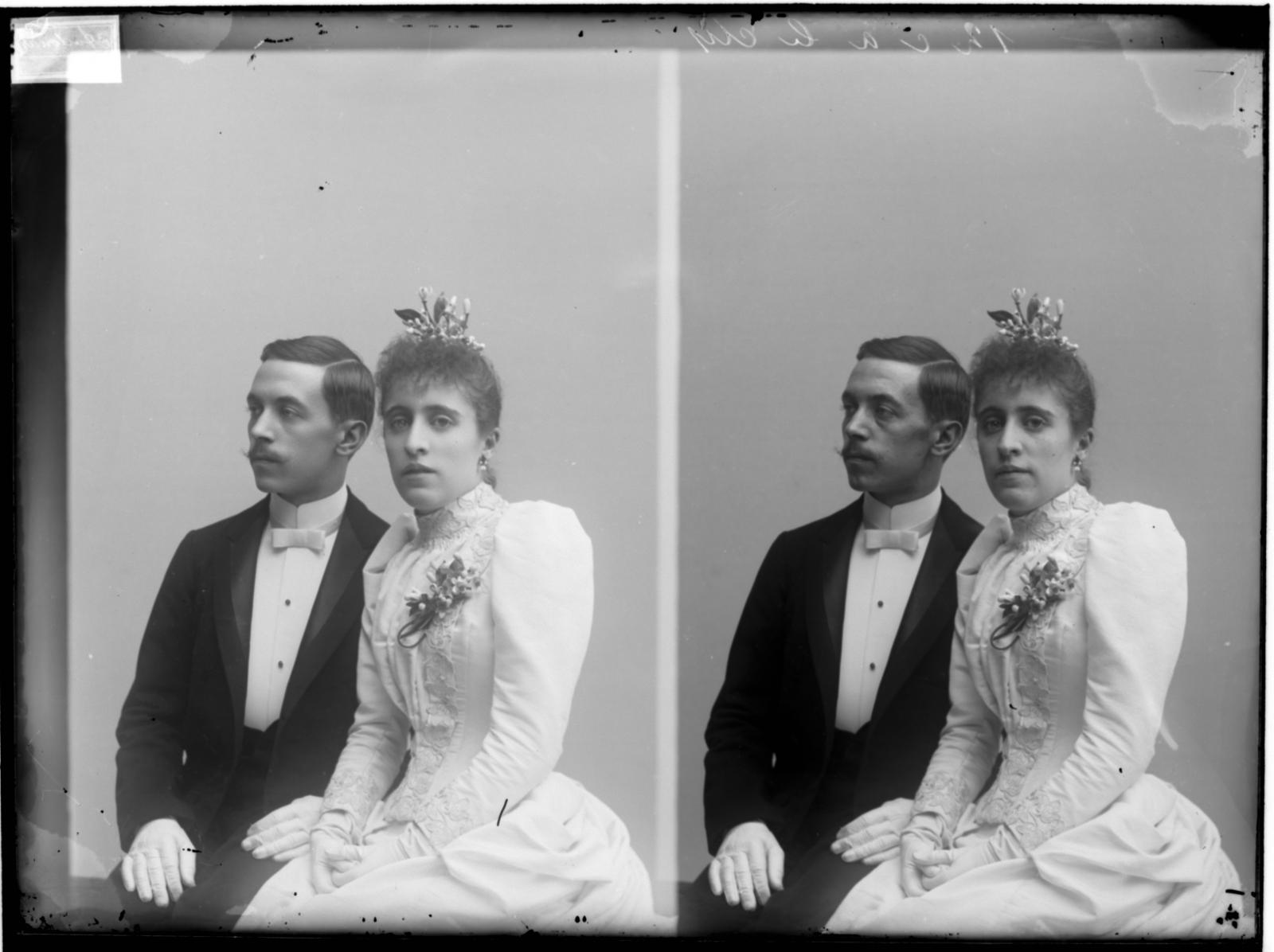Desconegut, [Portrait of Leon Audouard and Aurèlia Vela]