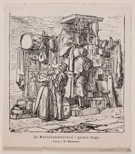 F. Hendriksen, En Marschandiserbod i gamle Dage