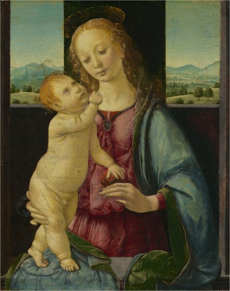 Lorenzo di Credi, Madonna and Child with a Pomegranate