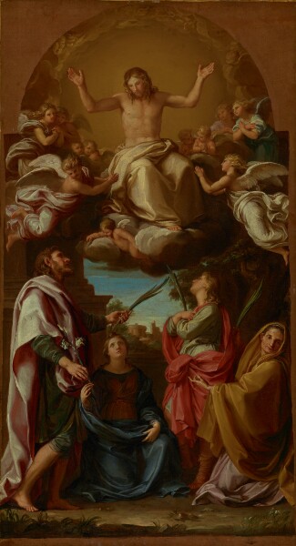 Pompeo Batoni, Christ in Glory with Saints Celsus, Julian, Marcionilla and Basilissa