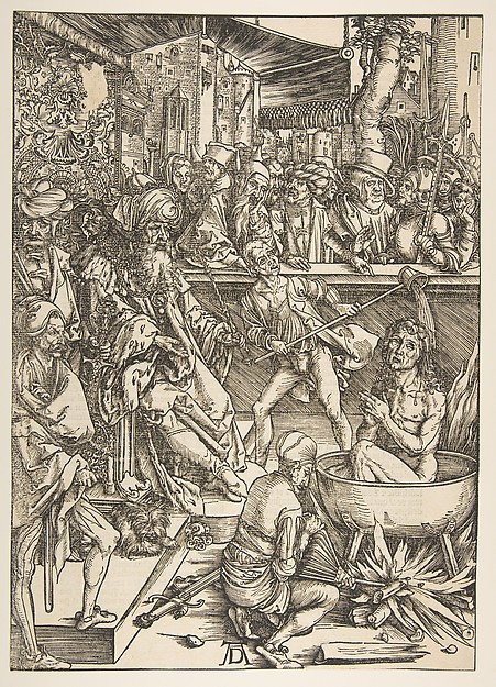 Albrecht Dürer, The Martyrdom of Saint John, from "The Apocalypse", Latin Edition