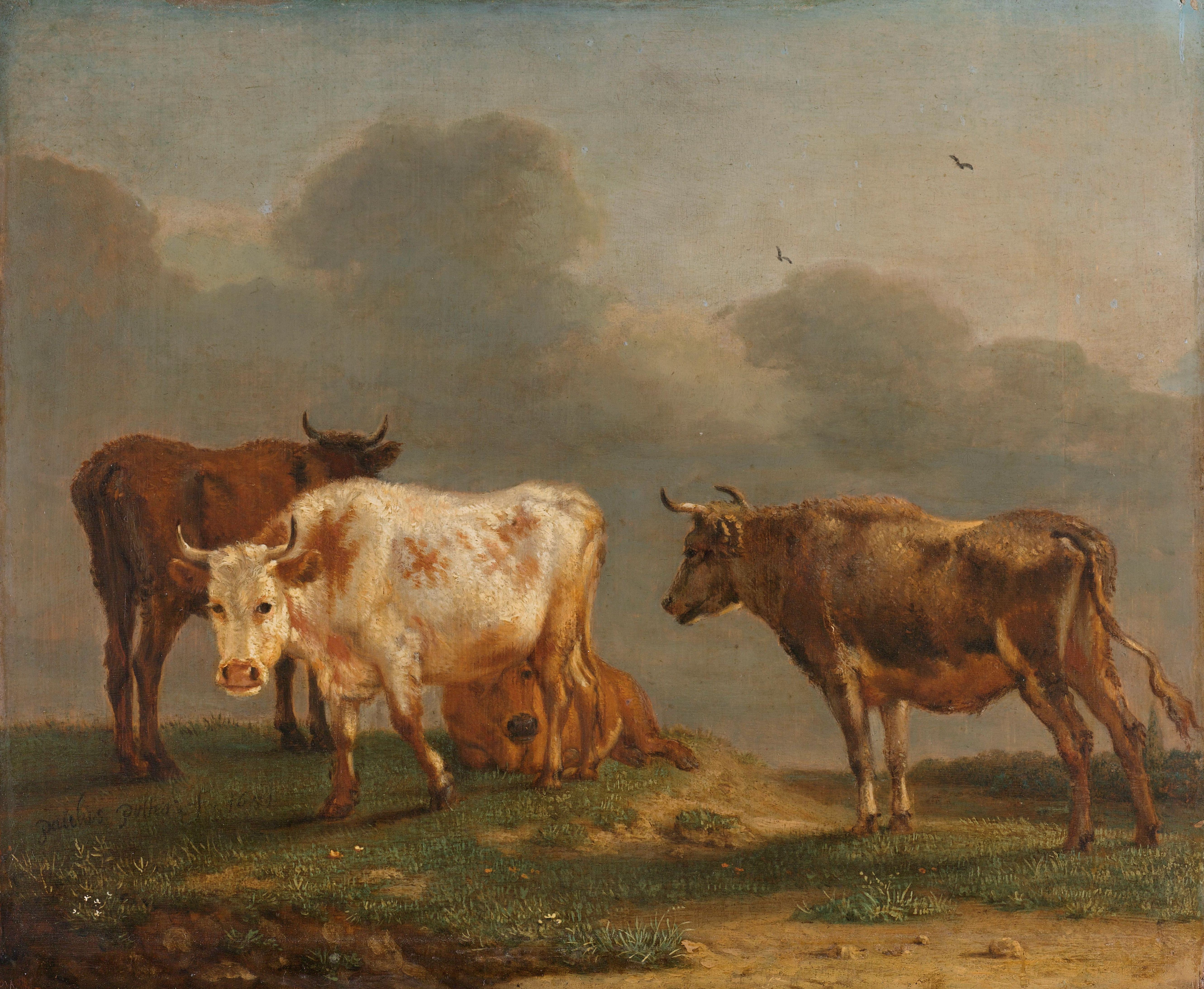 Paulus Potter, Four Cows in a Meadow