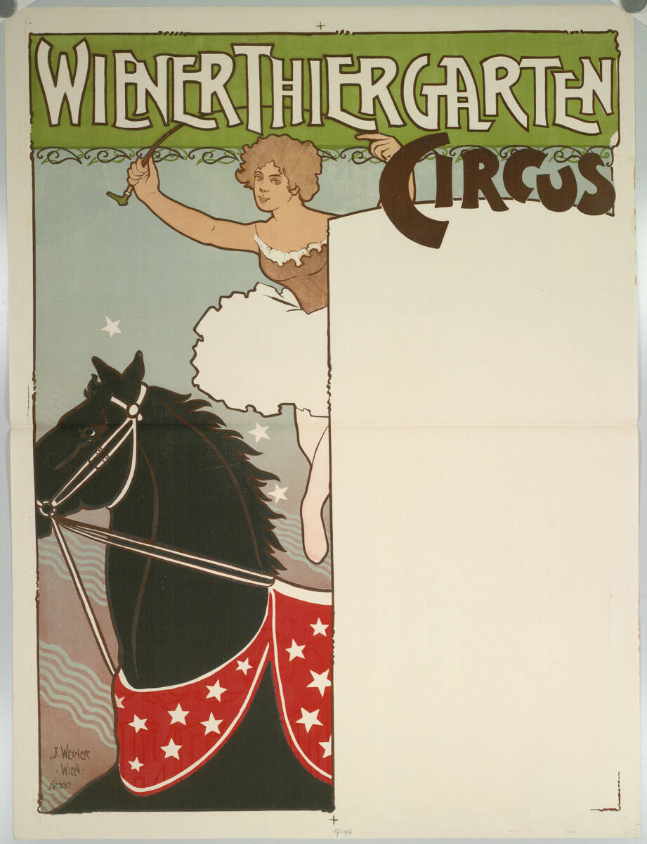 Anonym, WIENER THIERGARTEN; CIRCUS (Blankoplakat)