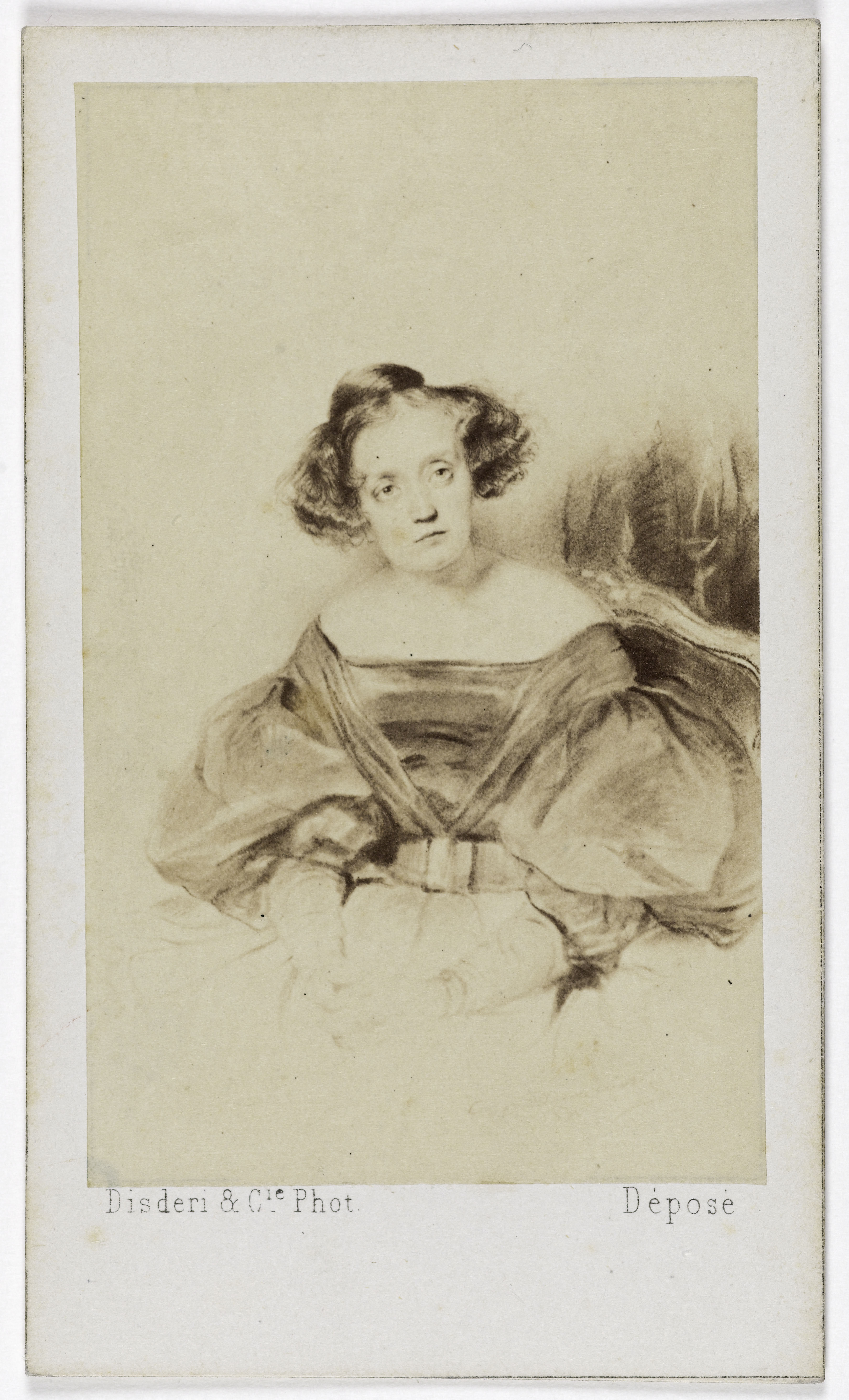Disderi & Cie, Portrait de Dorval Marie (1798-1849), d'après Paul Delaroche