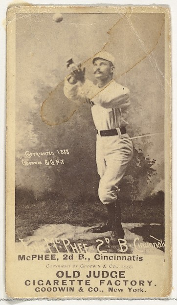 Goodwin & Company, John Alexander "Bid" McPhee, 2nd Base, Cincinnati, from the Old Judge series (N172) for Old Judge Cigarettes